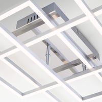 Briloner LED mennyezeti lámpa dimmelhető távirányítóval, színhőmérséklet-szabályozás, éjszakai fény, időzítő - Chrome Aluminium 6