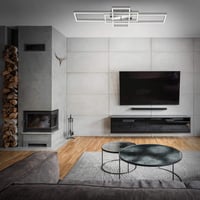 Briloner LED mennyezeti lámpa dimmelhető távirányítóval, színhőmérséklet-szabályozás, éjszakai fény, időzítő - Chrome Aluminium 5