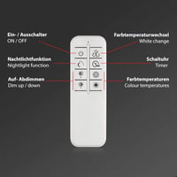 Briloner LED mennyezeti lámpa dimmelhető távirányítóval, színhőmérséklet-szabályozás, éjszakai fény, időzítő - Chrome Aluminium 8
