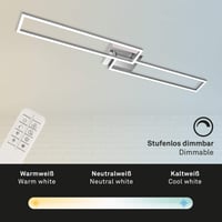 Stropné LED svietidlo BRILONER so stmievačom, diaľkovým ovládaním, nastavením teploty farieb, funkciou nočného svetla a časovačom 3