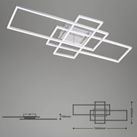 Briloner LED mennyezeti lámpa dimmelhető távirányítóval, színhőmérséklet-szabályozás, éjszakai fény, időzítő - Chrome Aluminium 7