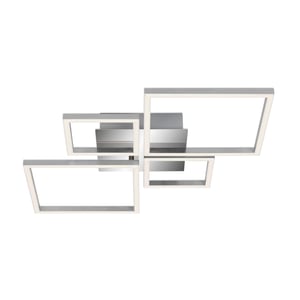 BRILONER LED stropna svjetiljka, mogućnost prigušivanja u stupnjevima, okretna, toplo bijelo svjetlo, 44W, 75x47x7,3 cm, krom-aluminij, za dnevni boravak, spavaću sobu, kuhinju