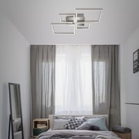Stmievateľné LED stropné svietidlo BRILONER, nastaviteľné v krokoch, otočné, teplé biele svetlo, 44 W, 75x47x7,3 cm, chrómový hliník, do obývačky, spálne, kuchyne 6