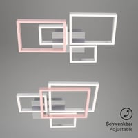Stmievateľné LED stropné svietidlo BRILONER, nastaviteľné v krokoch, otočné, teplé biele svetlo, 44 W, 75x47x7,3 cm, chrómový hliník, do obývačky, spálne, kuchyne 4