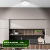 Briloner LED stropna svjetiljka bijela, neutralno bijelo svjetlo 4000K, 8W 1700lm, energetski razred A, rasvjeta za dnevni boravak, kuhinju i hodnik, 29x6 cm 4