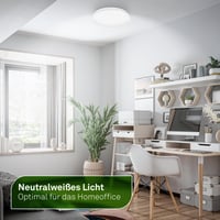 Briloner LED stropna svjetiljka bijela, neutralno bijelo svjetlo 4000K, 8W 1700lm, energetski razred A, rasvjeta za dnevni boravak, kuhinju i hodnik, 29x6 cm 3