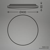 LED stropné svietidlo BRILONER do kúpeľne, 24W, 2600 lm, IP44, teplé biele svetlo, 40x6,5 cm, biele, osvetlenie do kuchyne a vlhkých priestorov 6