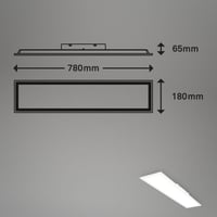 LED stropné svietidlo BRILONER do kúpeľne, 78x18x6,5 cm, 25W, 2800 lm, IP44, neutrálne biele svetlo 4000K, kúpeľňový panelové svietidlo 5