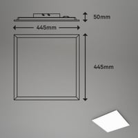 Plafonieră LED BRILONER pentru baie, protecție IP44, lumină albă neutră 4000K, panou LED, iluminat baie 5