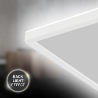 Stropné LED svietidlo BRILONER s nepriamym svetlom, 58x20x3 cm, 22W, 3000 lm, ploché, neutrálne biele svetlo, osvetlenie do obývačky a kuchyne, biele 3