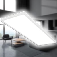 Stropné LED svietidlo BRILONER s nepriamym svetlom, 58x20x3 cm, 22W, 3000 lm, ploché, neutrálne biele svetlo, osvetlenie do obývačky a kuchyne, biele 2