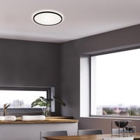 Stropné LED svietidlo BRILONER s nepriamym osvetlením, plochý LED panel, neutrálna biela, čierna, 29,3 x 2,8 cm, do kuchyne a obývačky 4