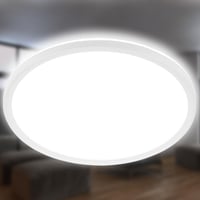 BRILONER LED stropné svietidlo s nepriamym svetlom, LED panel, ploché, neutrálna biela, čierne, 48 x 3 cm, do kuchyne a predsiene 2