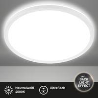 BRILONER LED stropné svietidlo s nepriamym svetlom, LED panel, ploché, neutrálna biela, čierne, 48 x 3 cm, do kuchyne a predsiene 3