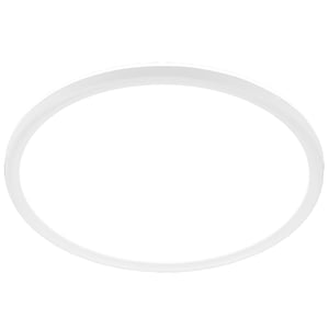 BRILONER LED stropna svjetiljka s indirektnim svjetlom, LED panel, tanka, neutralno bijela, crna, 48 x 3 cm, za kuhinju i hodnik