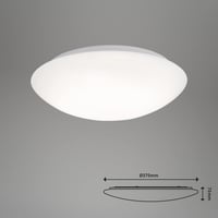 Plafonieră LED Briloner cu senzor de mișcare și senzor crepuscular, lampă pentru baie și încăperi umede, 38x7 cm, alb, 15W 1500 lm 4