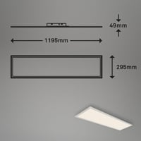 Stropné LED svietidlo Briloner so snímačom pohybu a svetelným senzorom, 38 W, 4100 lm, 4000 K neutrálna biela, 119,5 x 29,5 x 6,5 cm, biele 5