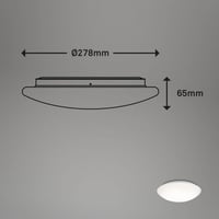 LED stropné svietidlo BRILONER so snímačom pohybu a súmrakovým senzorom, 27,8x6,5 cm, biele, neutrálne biele svetlo, vhodné do kúpeľne a vlhkých priestorov 6