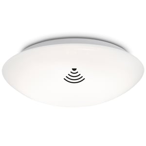 BRILONER LED stropna svjetiljka sa senzorom pokreta i senzorom za sumrak, 27,8x6,5 cm, bijela, neutralno bijelo svjetlo, za vlažne prostorije i kupaonice