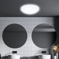 LED stropné svietidlo BRILONER so snímačom pohybu a súmrakovým senzorom, 27,8x6,5 cm, biele, neutrálne biele svetlo, vhodné do kúpeľne a vlhkých priestorov 4