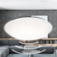 LED stropné svietidlo BRILONER so snímačom pohybu a súmrakovým senzorom, 27,8x6,5 cm, biele, neutrálne biele svetlo, vhodné do kúpeľne a vlhkých priestorov 7