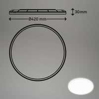 Stropné LED svietidlo BRILONER so snímačom pohybu, IP44, 42x3 cm, biele, dosah 3 m, detekcia 120 stupňov, neutrálne biele svetlo, do kúpeľne 8