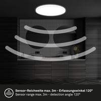 Stropné LED svietidlo BRILONER so snímačom pohybu, IP44, 42x3 cm, biele, dosah 3 m, detekcia 120 stupňov, neutrálne biele svetlo, do kúpeľne 5