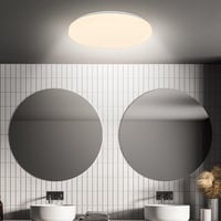 BRILONER LED stropna svjetiljka sa senzorom pokreta, IP54, toplo bijelo svjetlo, kut detekcije 120 stupnjeva, domet 3 m, za kupaonicu i kuhinju, 27x6,5 cm, bijela 3
