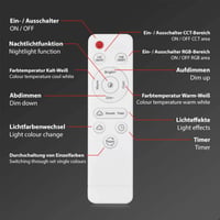 Plafonieră LED Smart Home BRILONER, compatibilă cu Alexa, cu telecomandă, iluminat pentru sufragerie și dormitor, 110x24,8x7,8 cm, negru 6
