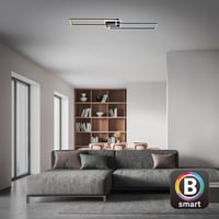 Plafonieră LED Smart Home BRILONER, compatibilă cu Alexa, cu telecomandă, iluminat pentru sufragerie și dormitor, 110x24,8x7,8 cm, negru 7