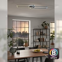 Plafonieră LED Smart Home BRILONER, compatibilă cu Alexa, cu telecomandă, iluminat pentru sufragerie și dormitor, 110x24,8x7,8 cm, negru 8