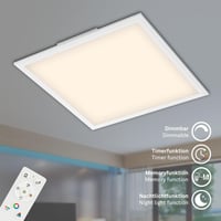 Plafonieră LED BRILONER cu telecomandă, lumină albă reglabilă și culori RGB, 44,5x44,5x6,2 cm, negru, lampă de tavan pentru living 7