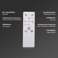 Plafonieră LED BRILONER cu telecomandă, lumină albă reglabilă și culori RGB, 44,5x44,5x6,2 cm, negru, lampă de tavan pentru living 9