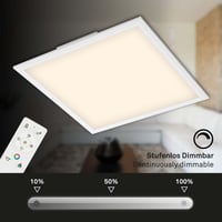 Plafonieră LED BRILONER cu telecomandă, lumină albă reglabilă și culori RGB, 44,5x44,5x6,2 cm, negru, lampă de tavan pentru living 6