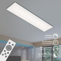 BRILONER LED stropné svietidlo s diaľkovým ovládaním, RGB farebné svetlo, nastaviteľné biele svetlo, 100x25x6,6 cm, biele, panelové svietidlo do obývačky a kuchyne 7
