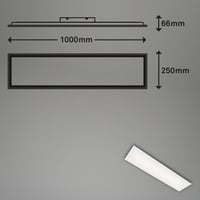 BRILONER LED stropné svietidlo s diaľkovým ovládaním, RGB farebné svetlo, nastaviteľné biele svetlo, 100x25x6,6 cm, biele, panelové svietidlo do obývačky a kuchyne 9