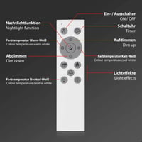 BRILONER LED stropné svietidlo s diaľkovým ovládaním, RGB farebné svetlo, nastaviteľné biele svetlo, 100x25x6,6 cm, biele, panelové svietidlo do obývačky a kuchyne 10