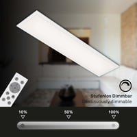 BRILONER LED stropné svietidlo s diaľkovým ovládaním, RGB farebné svetlo, nastaviteľné biele svetlo, 100x25x6,6 cm, biele, panelové svietidlo do obývačky a kuchyne 8