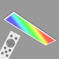 BRILONER LED stropné svietidlo s diaľkovým ovládaním, RGB farebné svetlo, nastaviteľné biele svetlo, 100x25x6,6 cm, biele, panelové svietidlo do obývačky a kuchyne 1