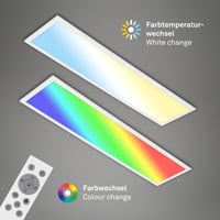 BRILONER LED stropné svietidlo s diaľkovým ovládaním, RGB farebné svetlo, nastaviteľné biele svetlo, 100x25x6,6 cm, biele, panelové svietidlo do obývačky a kuchyne 6