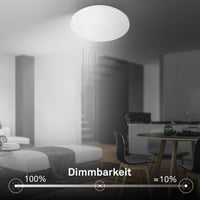 BRILONER LED stropna svjetiljka s daljinskim upravljačem, prigušiva, CCT, efekt zvjezdanog neba, 24W, 2600 lm, 34x6 cm, bijela, za dnevni boravak i spavaću sobu 6