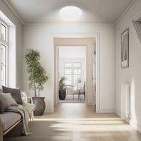 BRILONER LED stropna svjetiljka s daljinskim upravljačem, prigušiva, CCT, efekt zvjezdanog neba, 24W, 2600 lm, 34x6 cm, bijela, za dnevni boravak i spavaću sobu 9