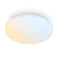 BRILONER LED stropna svjetiljka s daljinskim upravljačem, prigušiva, CCT, efekt zvjezdanog neba, 24W, 2600 lm, 34x6 cm, bijela, za dnevni boravak i spavaću sobu 1