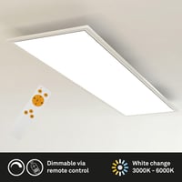 BRILONER LED stropný panel, stmievateľný, s nastavením teploty farieb a diaľkovým ovládaním, 23 W, 2200 lm, biely plast, 1000x250x48 mm 3