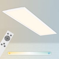 BRILONER LED stropný panel, stmievateľný, s nastavením teploty farieb a diaľkovým ovládaním, 23 W, 2200 lm, biely plast, 1000x250x48 mm 2
