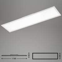 BRILONER LED stropna panel svjetiljka, ultratanka, 119,5x29,5x6 cm, 38W, 4100 lumena, neutralna bijela svjetlost, dnevni boravak, kuhinja, bijela 7