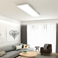 BRILONER LED stropna panel svjetiljka, ultratanka, 119,5x29,5x6 cm, 38W, 4100 lumena, neutralna bijela svjetlost, dnevni boravak, kuhinja, bijela 5