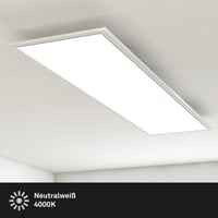 BRILONER LED stropna panel svjetiljka, ultratanka, 119,5x29,5x6 cm, 38W, 4100 lumena, neutralna bijela svjetlost, dnevni boravak, kuhinja, bijela 2