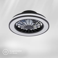 Stropný LED ventilátor BRILONER so svetlom, diaľkovým ovládaním, tichým DC motorom, 5 rýchlosťami, CCT, stmievateľný, 38 cm, čierny 7