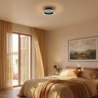 Stropný LED ventilátor BRILONER so svetlom, diaľkovým ovládaním, tichým DC motorom, 5 rýchlosťami, CCT, stmievateľný, 38 cm, čierny 8